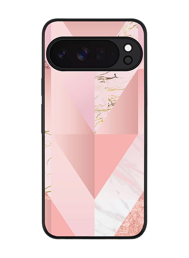 For Google Pixel 10 Pro XL Case,Slim fit Camera Protection, Shockproof Thin Phone cover  - Marble Pink Vintage
